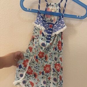 Matilda Jane Kids Floral Camisole - Blue and Red